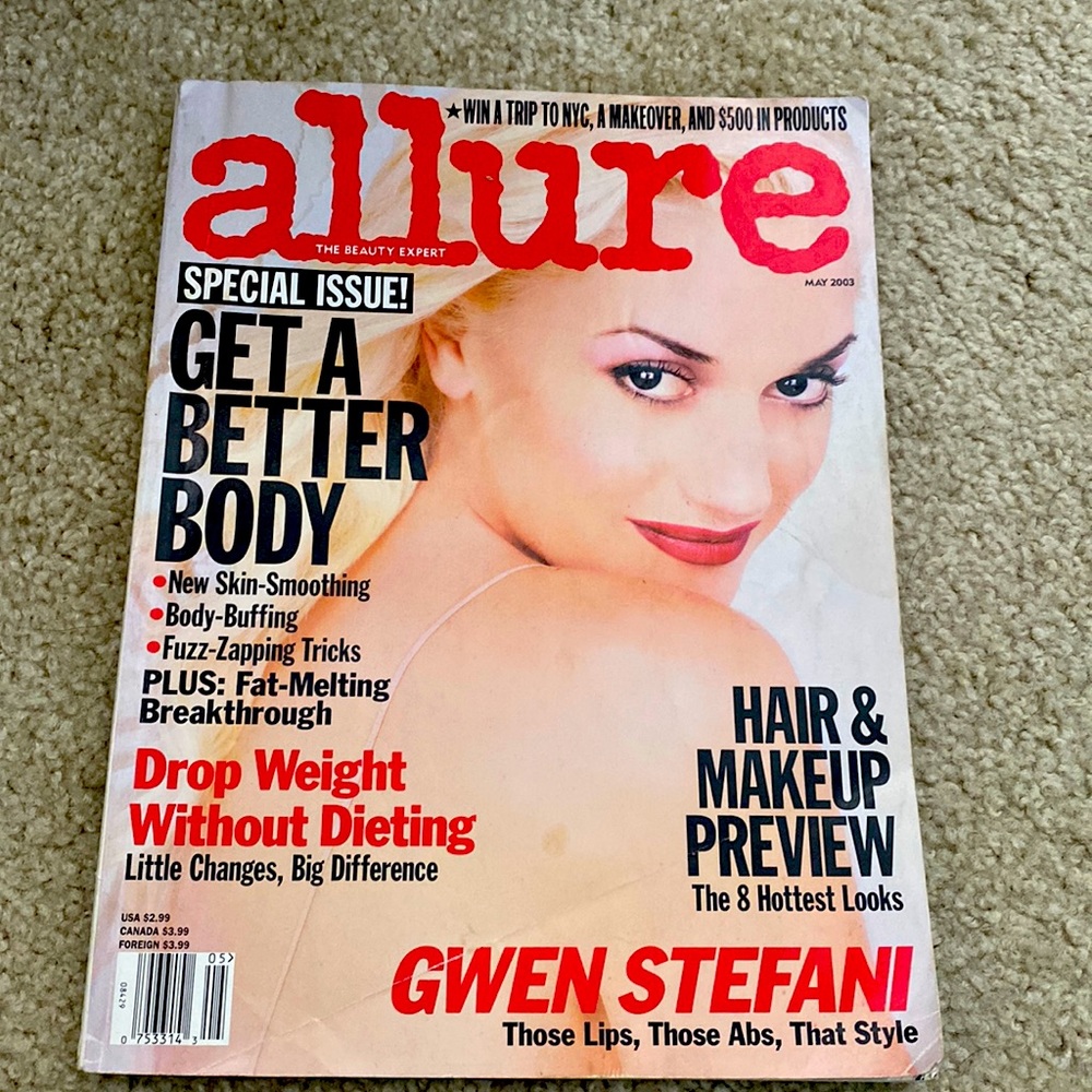 Allure magazine. Gwen Stefani cover. May 2003.